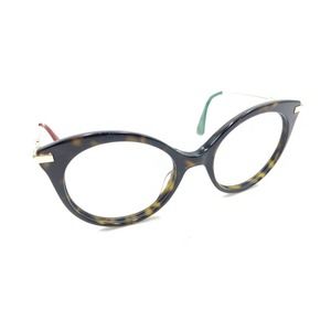 Gucci GG0109O 002 Tortoise Brown Gold Round Eyeglasses Frames 50-19 140 Women